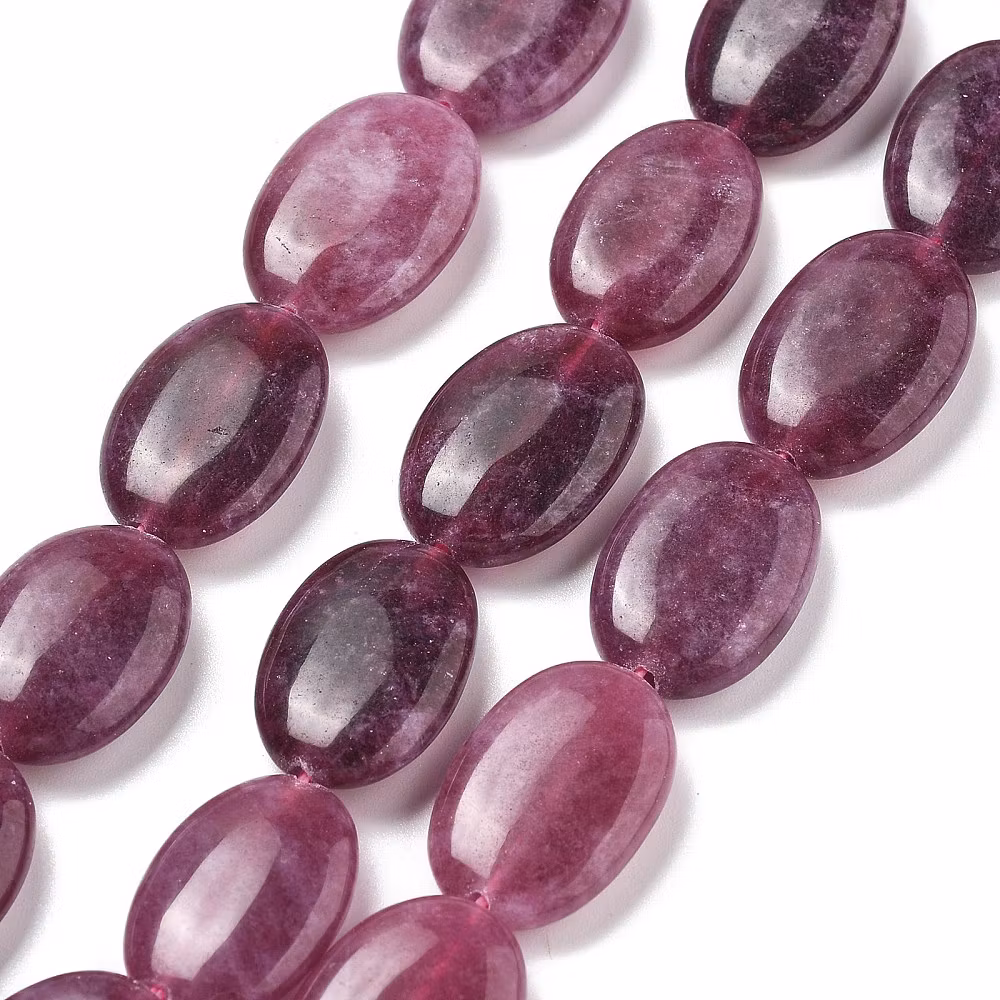 Jade flat oval bumling lila, 1 st