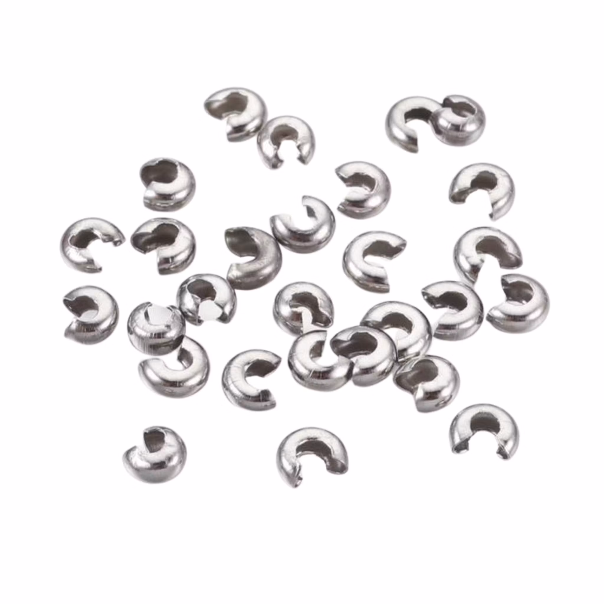 Rostfritt stål knutgömmor ca 3 mm, ca 100 st