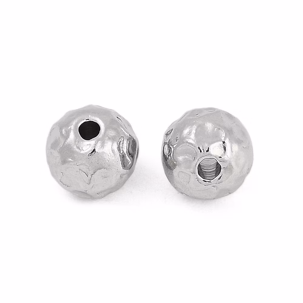 Kirurgiskt stål hamrad pärla 6 mm, 1 st