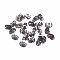 Kirurgisk stål stiftörhängen med platta för limning, ca 100 st