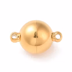 Guldfärgat rostfritt stål magnetlås rund 8 mm med PVD plätering, 1 st