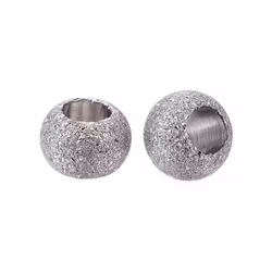 Rostfritt stål stardust pärla 3 mm antik, ca 50 st