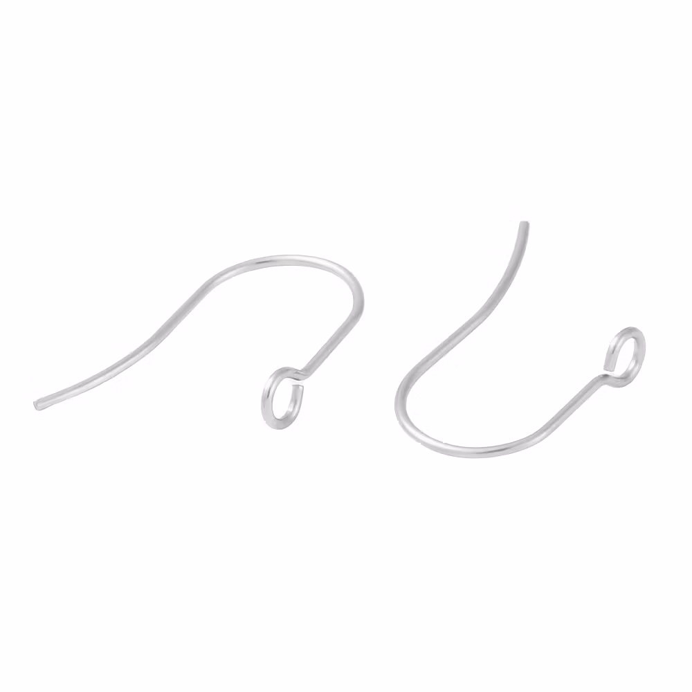Kirurgiskt stål enkla öronkrokar, ca 50 st