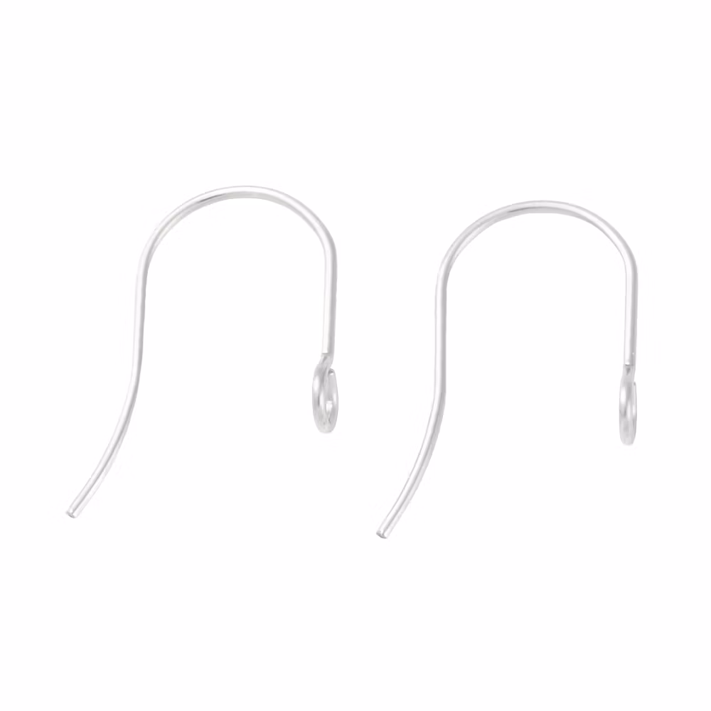 Kirurgiskt stål enkla öronkrokar, ca 50 st