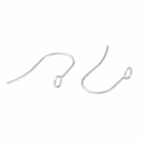 Surgical steel single ear hooks, approx. 100 pcs.