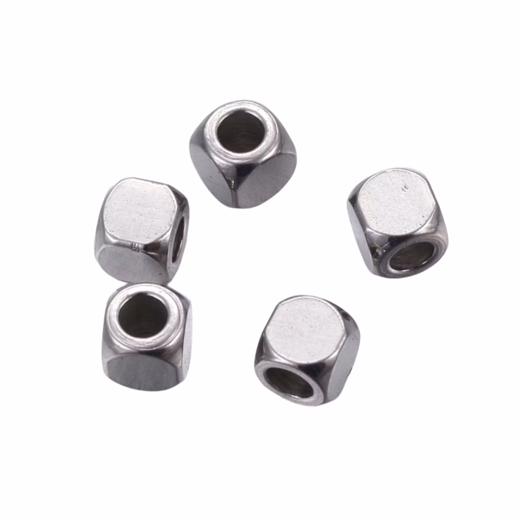 Kirurgiskt stål kuber 4x4 mm, 10 st