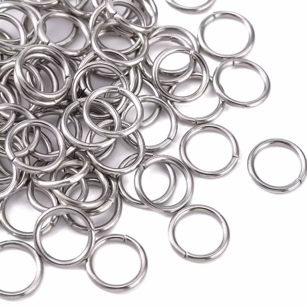 Storpack: Rostfritt stål bindringar 10x2 mm, ca 200 st