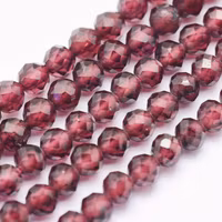 Faceted garnet 2-3 mm, 1 strand