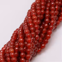 Facetterad karneol 2.5 mm, 1 sträng