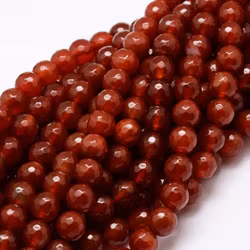 Facetterad karneol 2.5 mm, 1 sträng