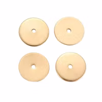 Guldfärgat rostfritt stål tunna rondeller 10 mm med PVD plätering, 10 st
