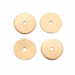 Guldfärgat rostfritt stål tunna rondeller 10 mm med PVD plätering, 10 st