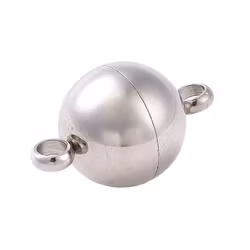 Stainless steel magnetic clasp round 10 mm, 1 pc.