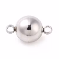 Stainless steel magnetic clasp round 10 mm, 1 pc.