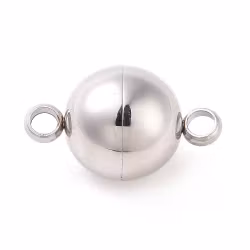 Stainless steel magnetic clasp round 10 mm, 1 pc.