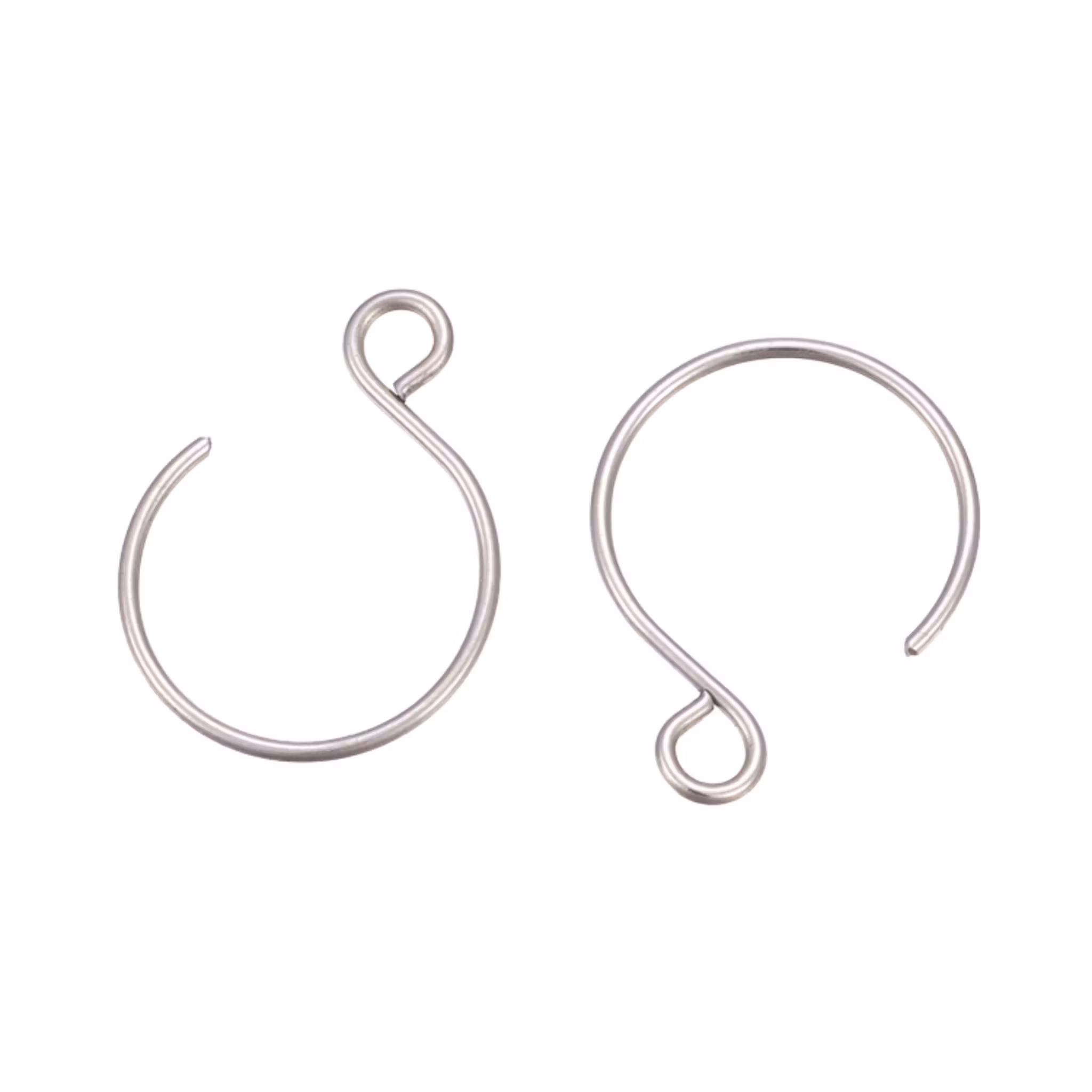 Surgical steel round ear hooks, approx. 100 pcs.