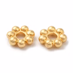 Grosspack: Guldfärgat rostfritt stål daisys 6 mm med 18k plätering, ca 200 st