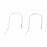 Surgical steel single ear hooks, approx. 100 pcs.