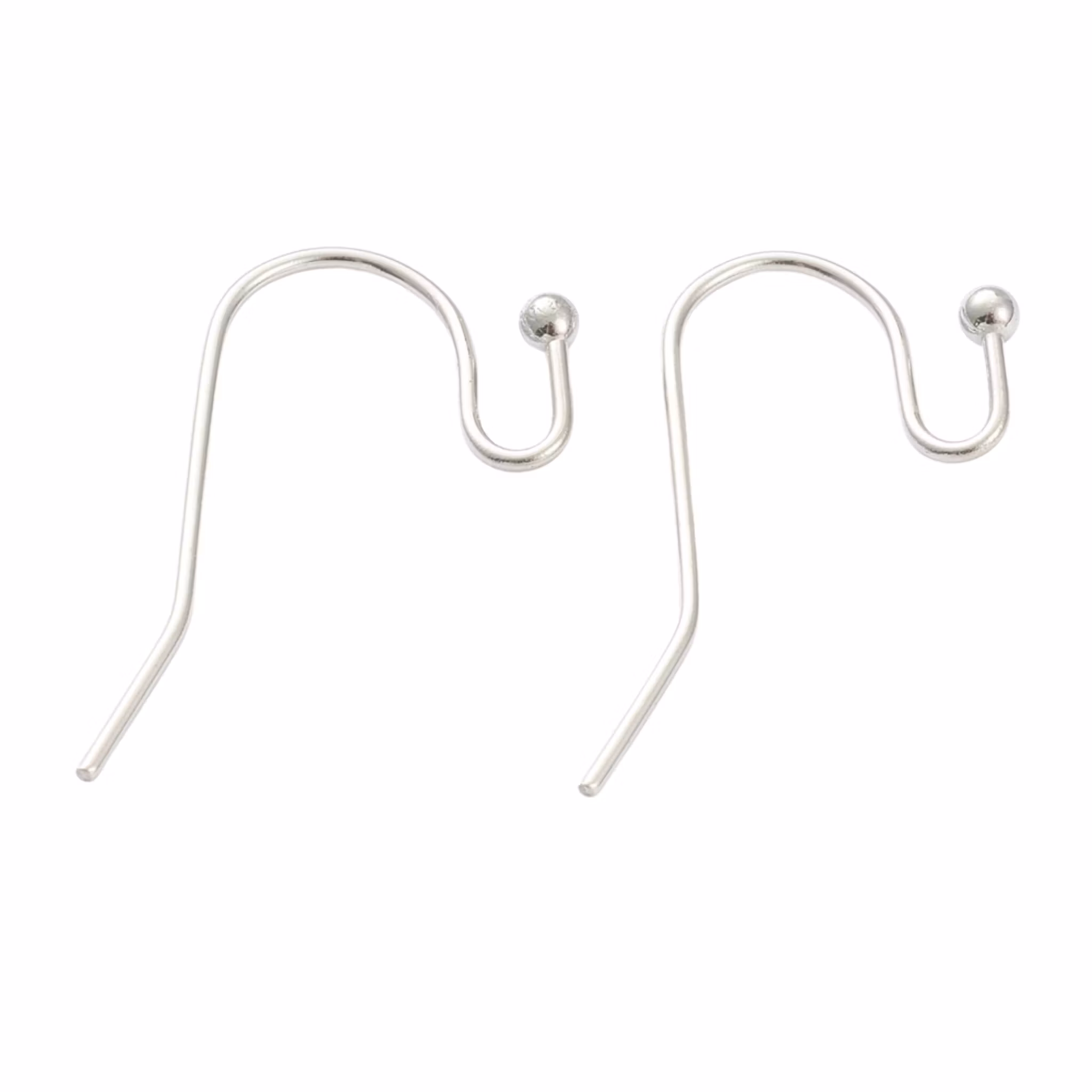 Surgical steel ear hooks with small ball, approx. 100 pcs.