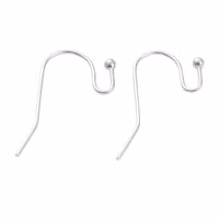 Surgical steel ear hooks with small ball, approx. 100 pcs.
