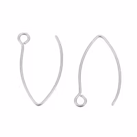 Surgical steel v-shaped ear hooks, 100 pcs