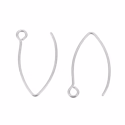 Surgical steel v-shaped ear hooks, 100 pcs