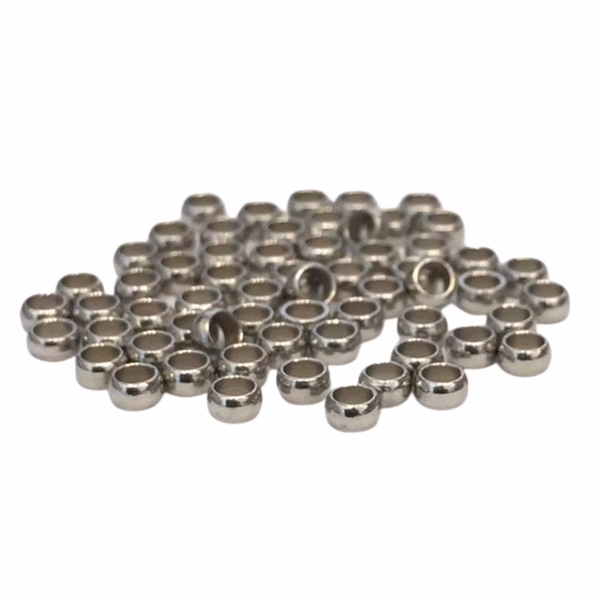 Supergross: Kirurgiskt stål klämpärlor 2.5x2 mm, ca 400 st