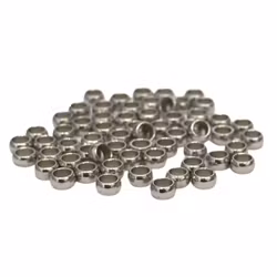 Supergross: Kirurgiskt stål klämpärlor 2.5x2 mm, ca 400 st