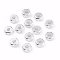 Grosspack: Silverfärgat rostfritt stål rondeller 5 mm, ca 100 st