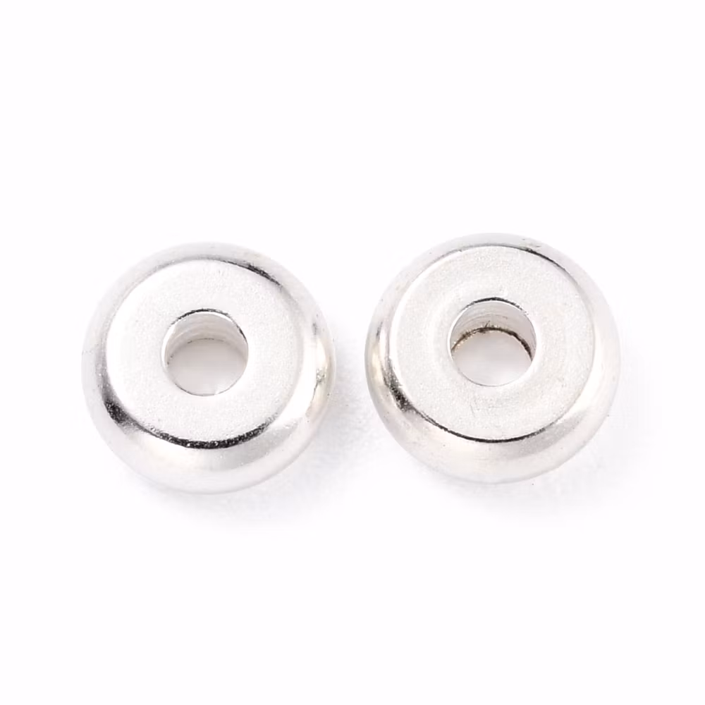 Grosspack: Silverfärgat rostfritt stål rondeller 8 mm, ca 100 st