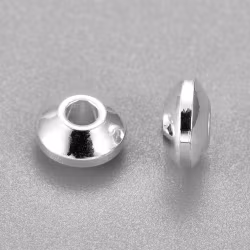Silverfärgat rostfritt stål slipade rondeller 7 mm, 10 st