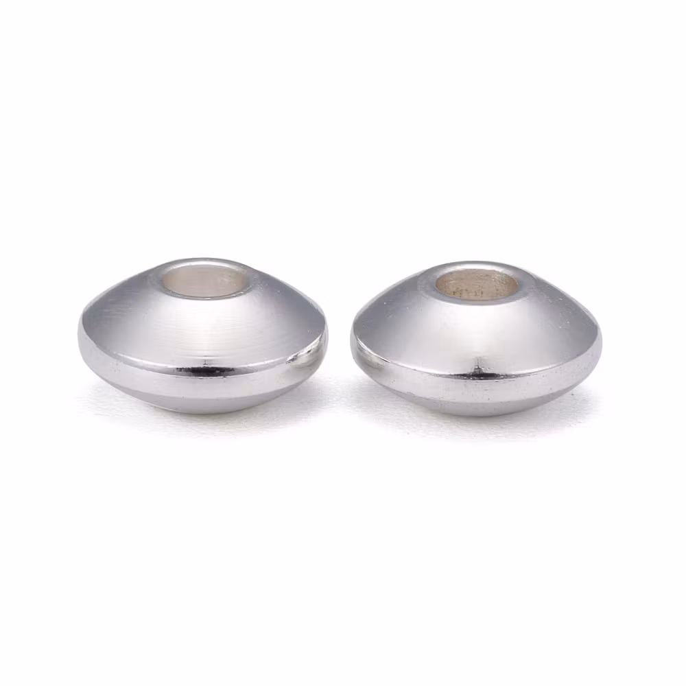 Storpack: Silverfärgat rostfritt stål slipade rondeller 7 mm, ca 50 st