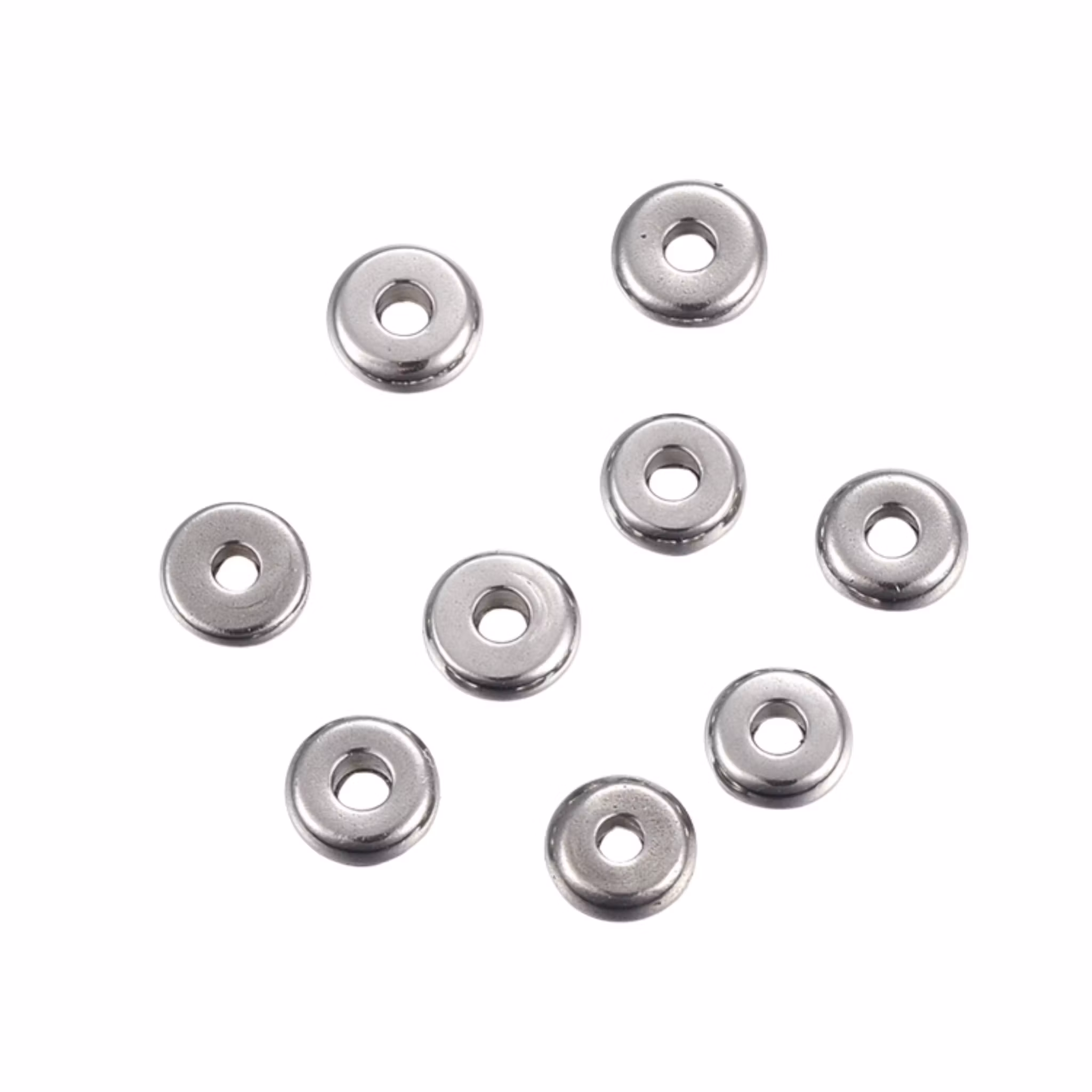 Supergross: Rostfritt stål rondeller 5 mm, ca 200 st