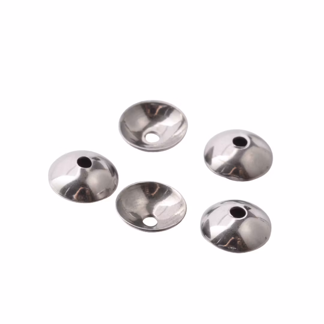 Grosspack: Rostfritt stål pärlhattar 4 mm, ca 100 st