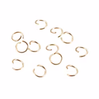 Gold-colored stainless steel binding rings 3 mm, approx. 100 pcs.