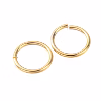Gold-colored stainless steel wedding rings 8 mm with 18k plating, approx. 200 pcs.