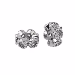 Guldfärgad strassrondell vågig 6 mm med cubic zirconia och 18, 1 st