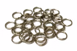 Grosspack: Kirurgiskt stål dubbelringar 6 mm, ca 200 st