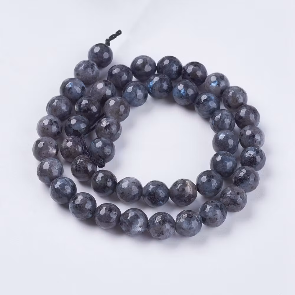 Facetterad labradorite 8 mm, 1 sträng