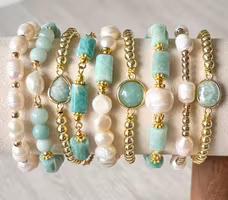 Grosspack: Amazonite 6 mm, 5 strängar