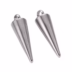 Storpack: Rostfritt stål berlock spike/kon, 10 st