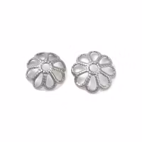 Surgical steel bead caps patterned 8 mm, approx. 50 pcs.