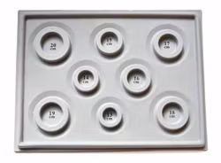 Guldfärgat rostfritt stål pärlor polygon 4x4 mm med PVD, 10 st