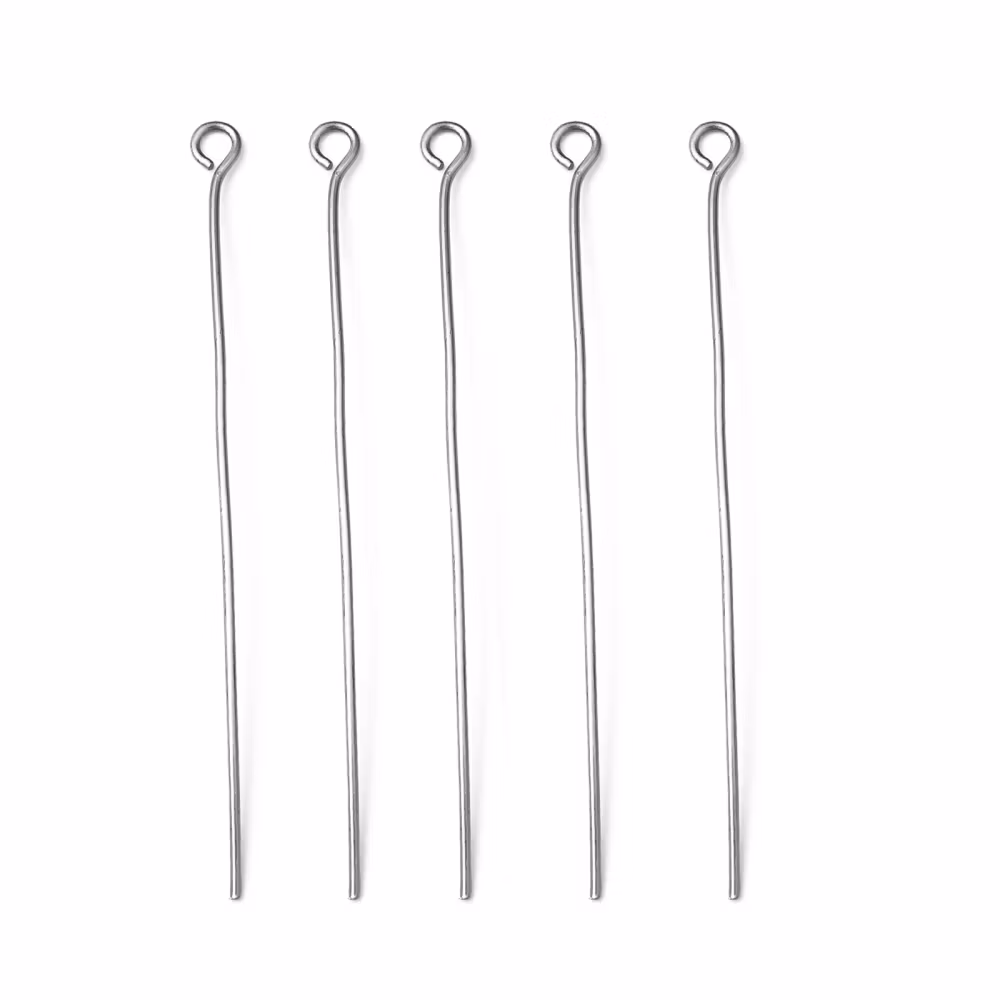 Stainless steel eye pins 3 cm, approx. 50 pcs.