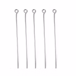 REA: Silverfärgade öglepinnar 5 cm, ca 200 st