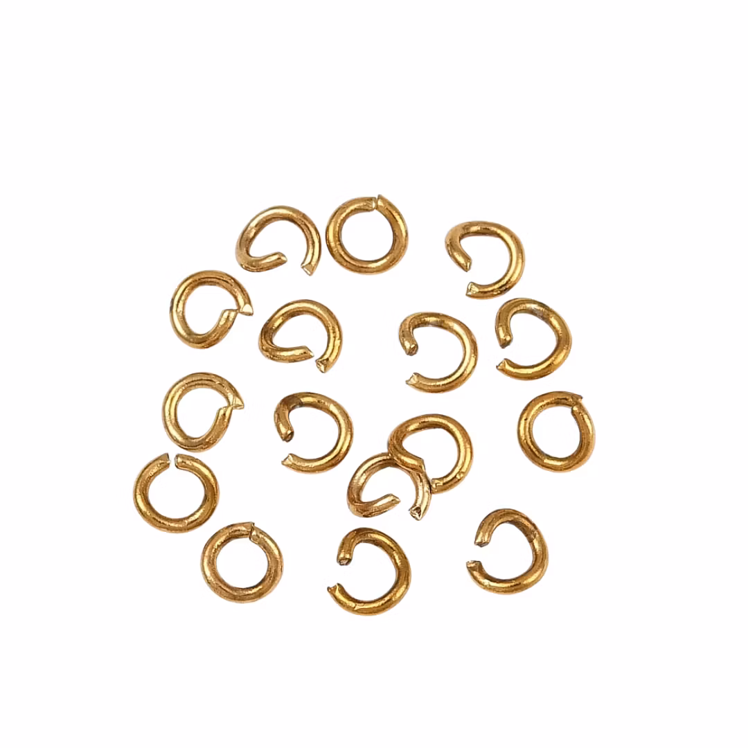 Kopia Guldfärgat rostfritt stål bindringar 8 mm med PVD plätering, ca 20 st