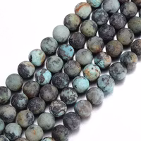 Frostad afrikansk turkos 6 mm, 1 sträng