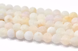 Frostad agat 5-6 mm vit, 1 sträng