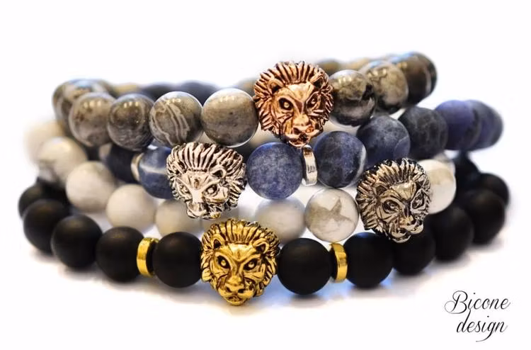 Mattsvart agat 8 mm, 1 sträng