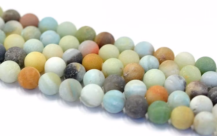 Frostad Amazonite 4 mm, 1 sträng